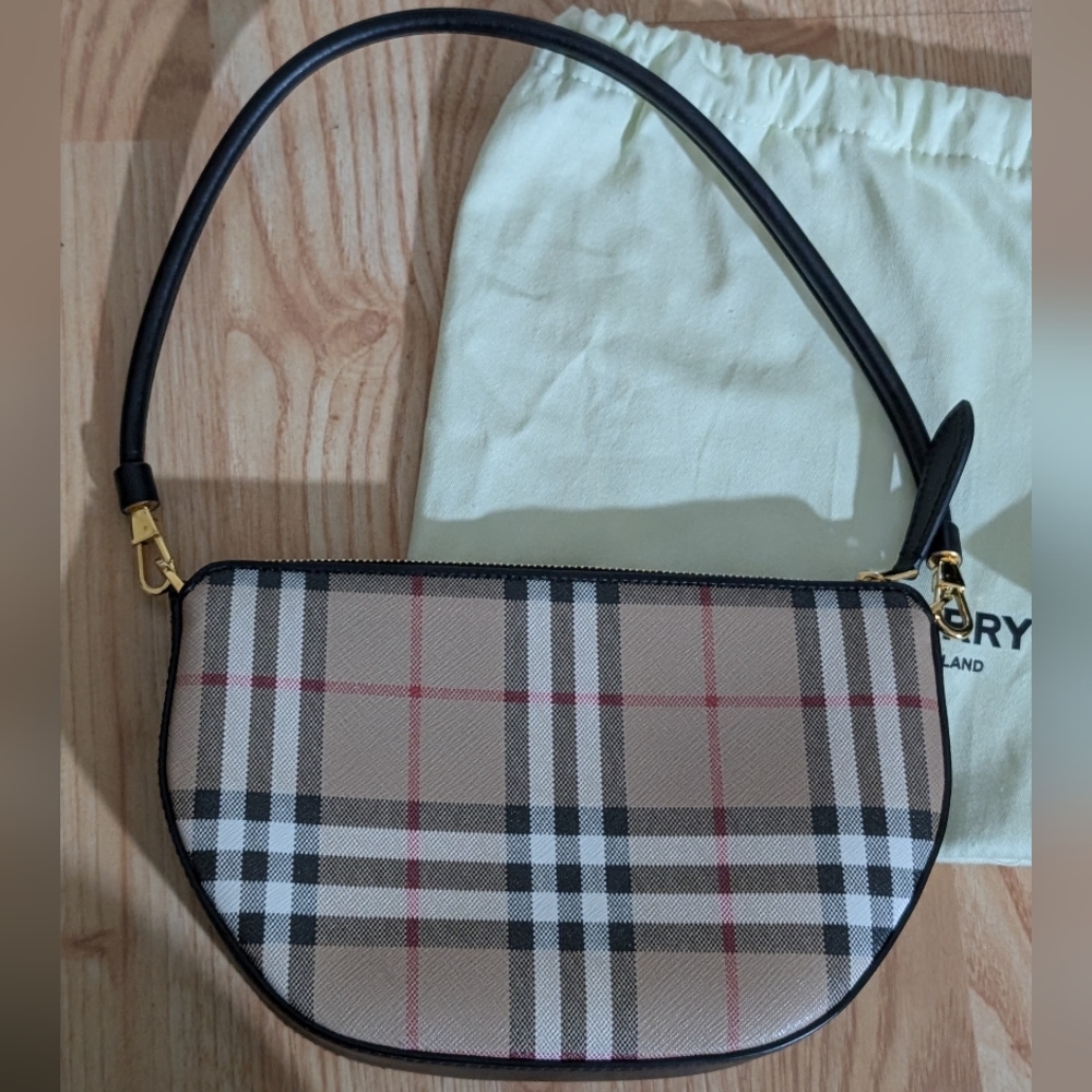 Burberry Vintage Check Calfskin Olympia Pouch - Picture 9 of 12